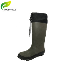 Black Rubber Boots  with drawstring For Outdoor Fishing